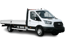 Car Hire Cwmbran - White Ford Transit Dropside Van - Van hire Cwmbran